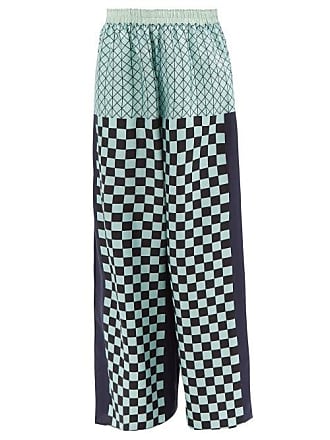 Blue Emporio Armani Silk Trouser in Sky Blue Womens Clothing Trousers Slacks and Chinos Wide-leg and palazzo trousers 