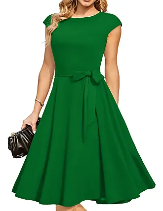 Dark Green Bow Neck Dress, Cocktail 60s Dresses for Women, A Line Casual  Office Dress, Professional Dress, Conteporary Workwear TAVROVSKA -   Canada