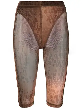 MISBHV logo-pattern satin shorts - Brown