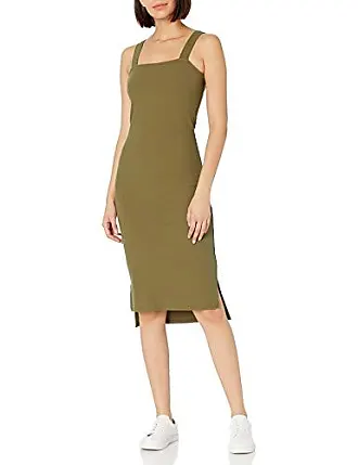  The Drop Women's Amelia Square Neck Strappy Bodycon Midi Tank  Dress Dress, Black, XXS : Clothing, Shoes & Jewelry