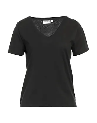 CALVIN KLEIN JEANS - Women's basic T-shirt with logo patch - Size 