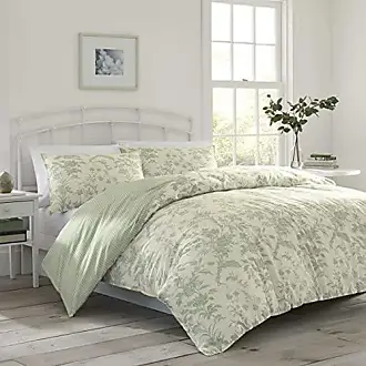 Laura Ashley 197784 Ruffled Garden Cotton Quilt, Full/Queen, Cream