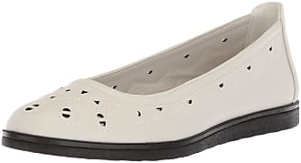 Easy Street Womens Alfie Ballet Flat, White, 9.5 2W US