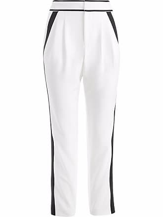 Alice & Olivia Ester seamed tapered trousers - women - Viscose/Polyester/Spandex/Elastane - 6 - White