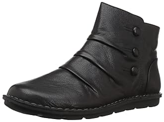 Clarks Womens Janice Verna Fashion Boot, black leather, 5.5 M US