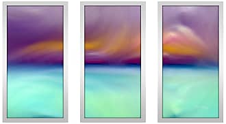 Picture Perfect International European Vista 2 Framed Plexiglass Art Set of 3 Wall-Decor 13.5 W x 25.5 H x 1 D 