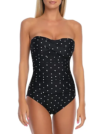 Red and White Polka Dot Retro One Piece Swimdress Swimsuit Maillot