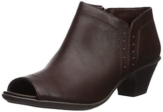 Easy Street Womens Voyage Open Toe Bootie with Mini Studs Ankle Boot, Brown, 6.5 2W US