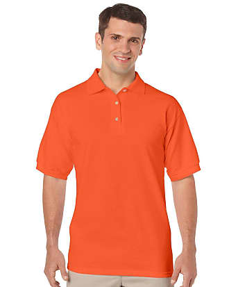 Gildan Mens DryBlend Adult Jersey Polo Shirt, Orange, Medium (Size: M)