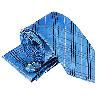 Retreez Cravate stylée micro-fibreuse tissée en tartan pour homme 