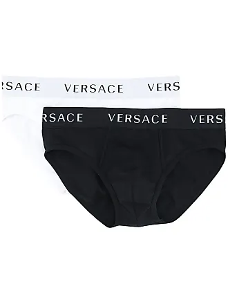 2 Authentic NWT Versace Greca Key Men Underwear Black L 6 Low Rise Slip  Cotton