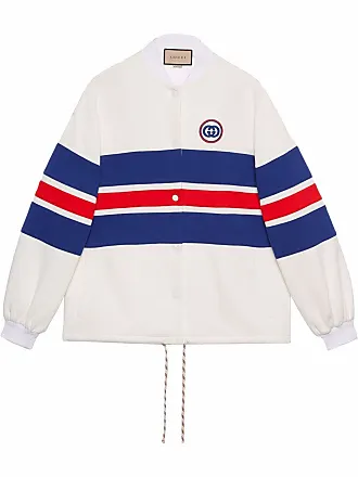 Gucci Cable Knit Bomber Jacket, Size S, White