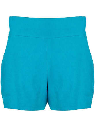 Alice & Olivia Donald high-waisted shorts - women - Linen/Flax/Elastane/Viscose - 10 - Blue