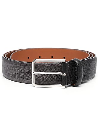 Reversible navy blue grey belt leather nubuck - The Nines