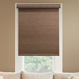 Chicology Chicology Deluxe Free-Stop Cordless Roller Shades, No Tug Privacy Window Blind, Felton Truffle (Privacy & Natural Woven), 65W X 72H
