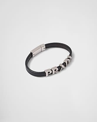 Prada Black Leather Bracelet Nd Donna S