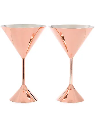 Set of 2, Matte Black and Metallic Gold Tone Plated Martini Glasses,  Drinking Glass for Cocktail Party or Special Event