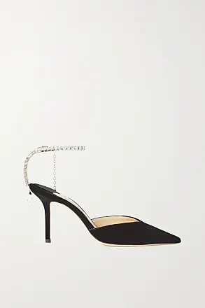 Jimmy choo black sophia discount 100 velvet crystal pumps