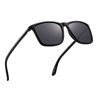 JIM HALO Retro Polarized Sunglasses Men Women Flat Top Square Driving Glasses 