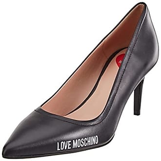 Femme Chaussures Chaussures à talons Petits talons et talons hauts Scarpad.rocchetto50 Nappa Love Moschino en coloris Noir 