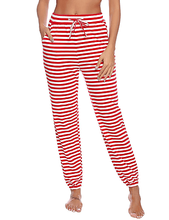 red and white striped bottoms