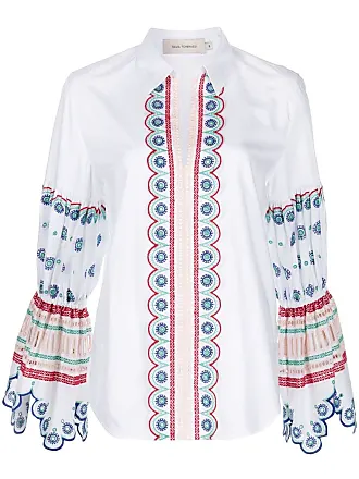 Monogram Peter Pan Collar Bayadere Blouse - Women - Ready-to-Wear