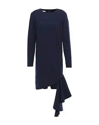 Ribbed-Jersey Midi Shirt Dress - Navy
