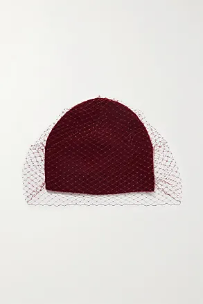 Casquette femme broderie “NOTSHY” en laine et cachemire Charbon