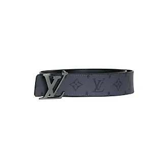 Louis Vuitton cinturón de lona reversible cinturón negro Plástico