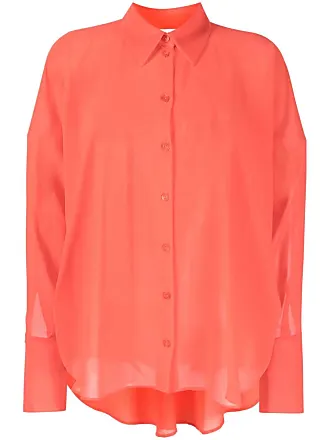 Fabiana Filippi drop-shoulder semi-sheer jumper - Orange