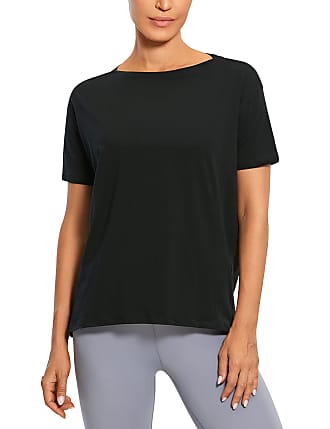 KLOTHO Summer Casual V Neck Dolman T Shirt Loose Active Yoga Tops with Front Pockets for Women 
