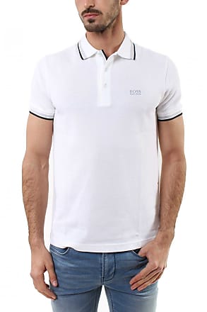 BOSS by HUGO BOSS Oversized-fit Mercerised-cotton Polo Shirt With Printed  Monograms in Blue for Men