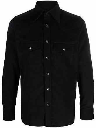 Tom Ford long-sleeve button-fastening shirt - men - Cotton/Polyester/Elastane - 39 - Black