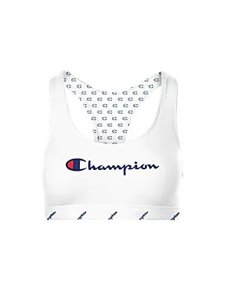 Champion womens Soft Touch Eco Ruched Sports Bra, Black, X-Small