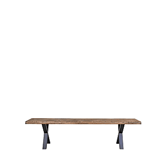 Banc en bois avec casier gris Stage Vtwonen - 120cm