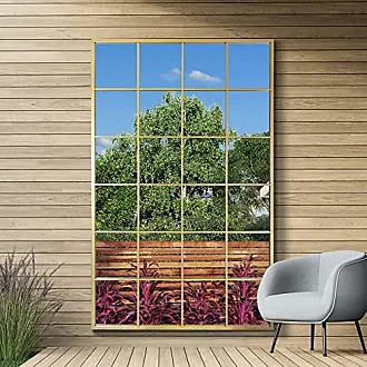 The Fenestra - Black Modern Window Leaner / Wall Mirror 69 X 43 (174CM X  110CM)