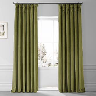 46 Width x 54 Drop Matteo Fusion 117 x 137cm 100% Cotton Pair of Eyelet Curtains in Green 
