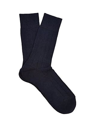 Mens Clothing Underwear Socks Raey Recycled Cashmere-blend Socks in Navy Blue for Men 