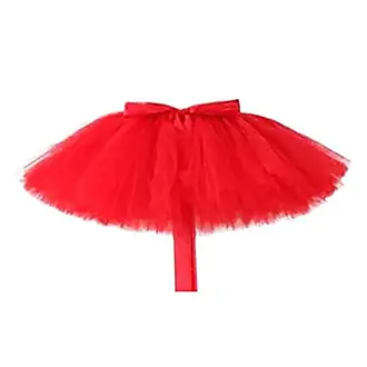 Jupe tutu en tulle rouge mi longue 40 cm - Spectacles adultes/Jupons Jupes  et Tutus 