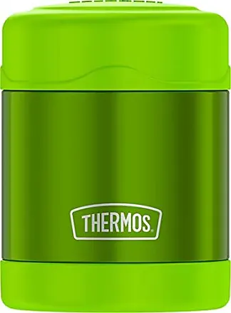 THERMOS FUNTAINER 10 Ounce Stainless Steel Vacuum Insulated Kids Food Jar  with Folding Spoon, Lime