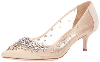 badgley mischka iris kitten heel slingback pump