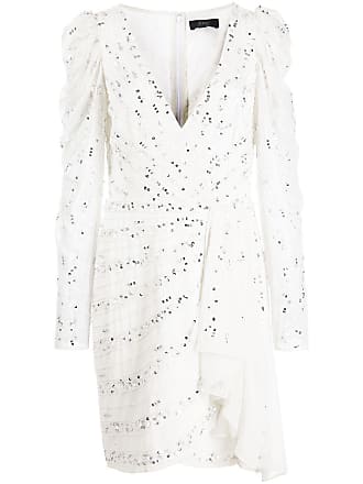 Aidan Mattox sequin-embellished mini dress - women - Polyester - 10 - White