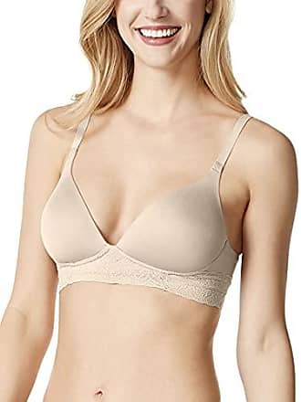 Warner's Womens Blissful Benefits Ultrasoft with Lace Wirefree Contour Bra, Butterscotch, 40C