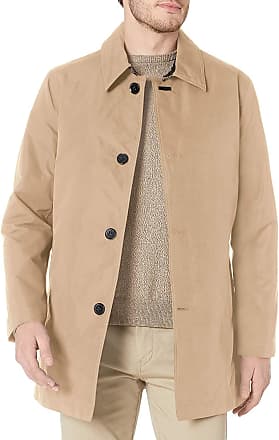 Cole Haan Men Outerwear 34-Inch Car Coat with Removeable Scarf