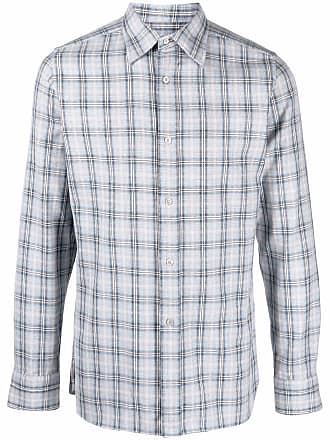 Tom Ford long-sleeve check shirt - men - Cotton - 38 - Grey