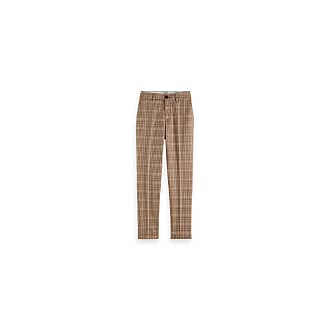 Fashion Trousers Woolen Trousers Maison Scotch Woolen Trousers natural white-steel blue check pattern casual look 