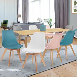 IDMarket - Lot de 4 chaises scandinaves SARA Mix Color Gris foncé, Gris  Clair, Blanc et Bleu : : Cuisine et Maison