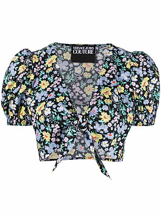 Versace Jeans Couture Cropped all-over Logo Print Top - Farfetch