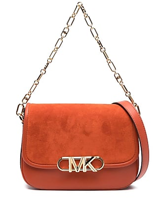 Michael Kors Cheap Bags Hamilton Checkerboard Large Orange Totes