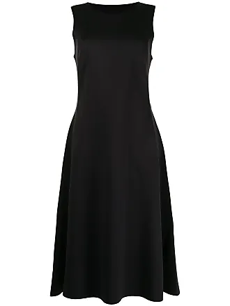 sulvam Jersey asymmetric slit dress - Black